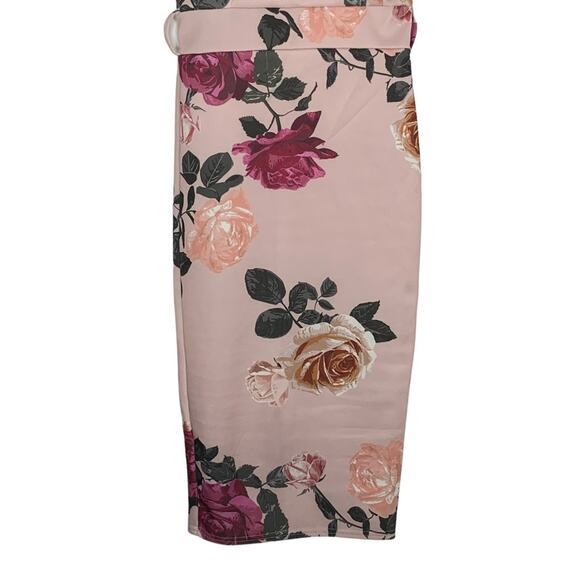 PrettyLittleThings Bodycon Floral Print Ruffles on Top Sleeveless Size 0 - Picture 10 of 16